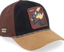 Looney Tunes Daffy Duck Premium Brown/Black A-Frame Trucker - Capslab