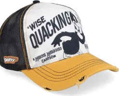 Looney Tunes Daffy Duck Quote White/Black/Yellow Trucker - Capslab