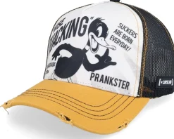 Looney Tunes Daffy Duck Quote White/Black/Yellow Trucker - Capslab