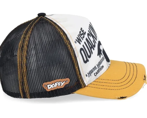 Looney Tunes Daffy Duck Quote White/Black/Yellow Trucker - Capslab