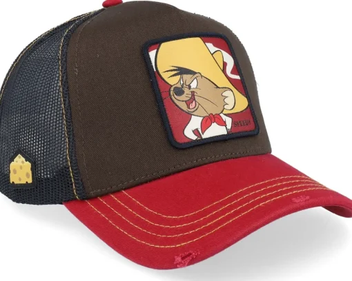 Looney Tunes Speedy Gonzales Black/Dark Green/Red A-Frame Trucker - Capslab
