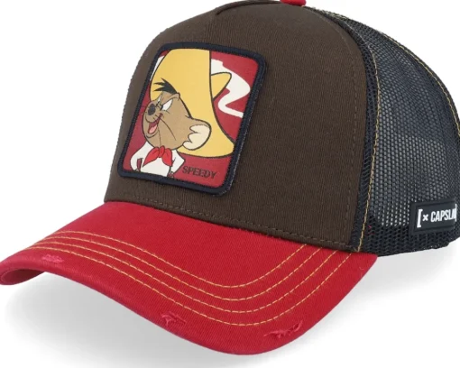 Looney Tunes Speedy Gonzales Black/Dark Green/Red A-Frame Trucker - Capslab