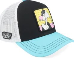 Looney Tunes Sylvester White/Black/Blue A-Frame Trucker - Capslab