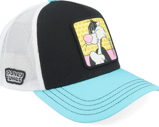 Looney Tunes Sylvester White/Black/Blue A-Frame Trucker - Capslab