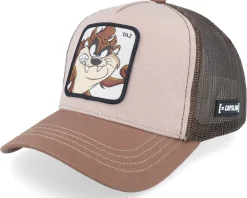 Looney Tunes Tasmanian Devil Beige/Brown/Brown Trucker - Capslab