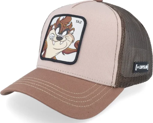 Looney Tunes Tasmanian Devil Beige/Brown/Brown Trucker - Capslab