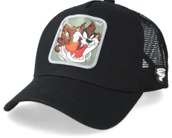 Looney Tunes Tasmanian Devil Black/Black Trucker - Capslab