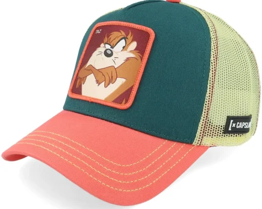 Looney Tunes Taz Beige/Blue/Pink A-Frame Trucker - Capslab