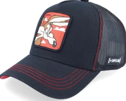 Looney Tunes Wile E Coyote Black Trucker - Capslab