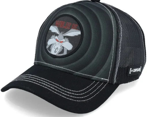 Looney Tunes Wile E Coyote Print/Black Trucker - Capslab