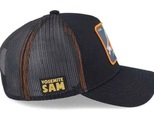 Looney Tunes Yosemite Sam Black/Black/Orange Trucker - Capslab