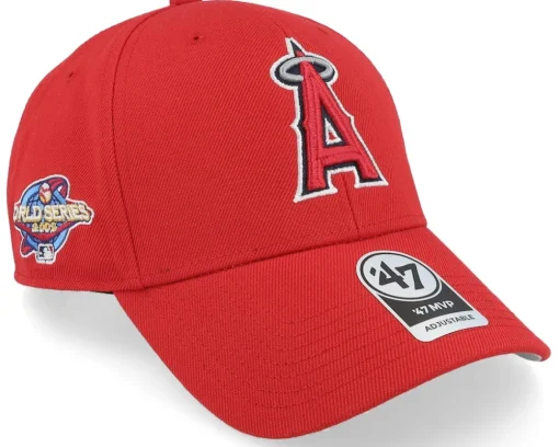 Los Angeles Angels World Series Sure Shot Mvp Red Adjustable - 47 Brand