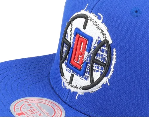Los Angeles Clippers Embroidery Glitch Blue Snapback - Mitchell & Ness