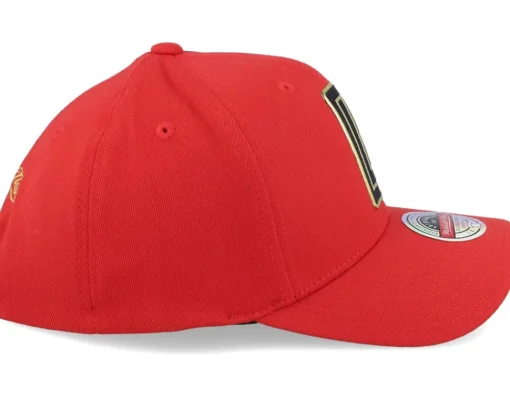 Los Angeles Clippers Golden Black Stretch Red Adjustable - Mitchell & Ness