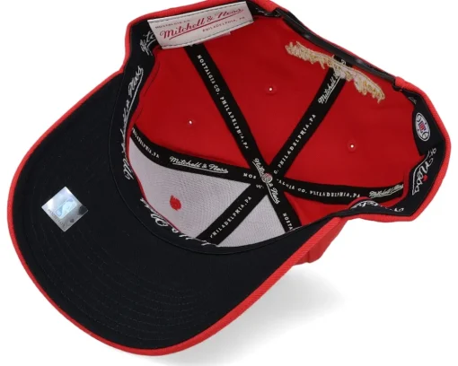 Los Angeles Clippers Golden Black Stretch Red Adjustable - Mitchell & Ness