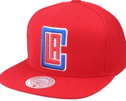 Los Angeles Clippers Team Ground Red Snapback - Mitchell & Ness