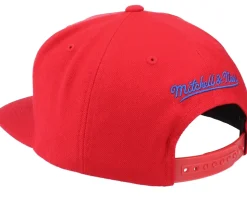Los Angeles Clippers Team Ground Red Snapback - Mitchell & Ness
