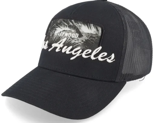 Los Angeles 3d & Patch Black Trucker - Bacpakr