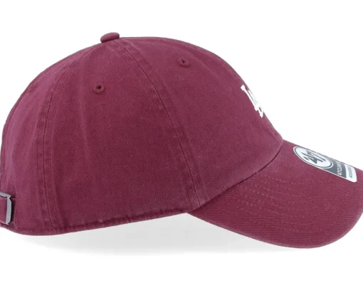 Los Angeles Dodgers Base Runner Clean Up Dark Maroon Dad Cap - 47 Brand