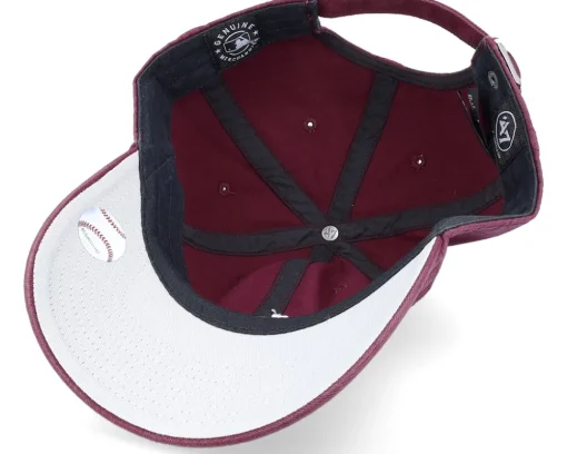 Los Angeles Dodgers Base Runner Clean Up Dark Maroon Dad Cap - 47 Brand