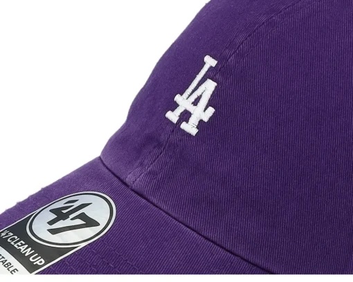 Los Angeles Dodgers Base Runner Clean Up Purple Dad Cap - 47 Brand