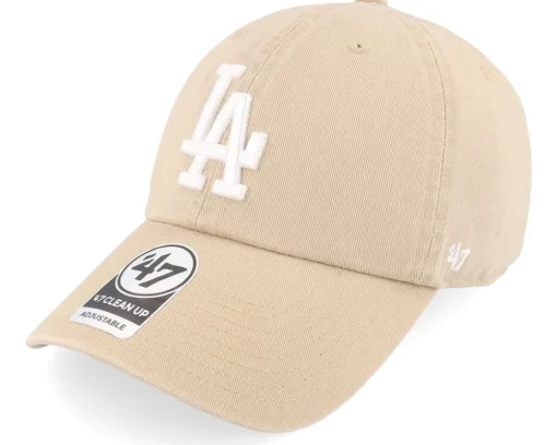 Los Angeles Dodgers MLB Clean Up Khaki Dad Cap - 47 Brand
