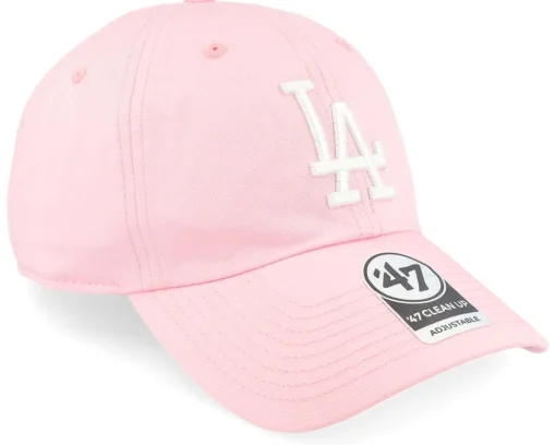 Los Angeles Dodgers MLB Clean Up Petal Pink Dad Cap - 47 Brand