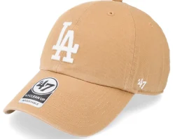 Los Angeles Dodgers MLB Clean Up Camel/White Dad Cap - 47 Brand