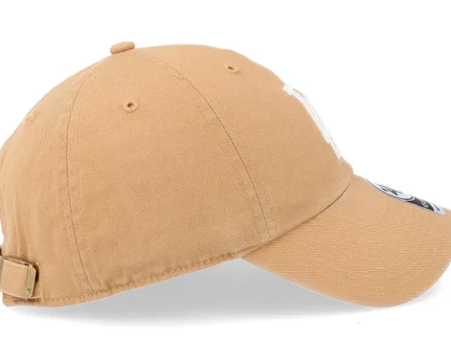 Los Angeles Dodgers MLB Clean Up Camel/White Dad Cap - 47 Brand