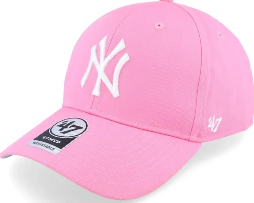 Los Angeles Dodgers Raised Basic Mvp Rose/White Dad Cap - 47 Brand