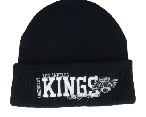 Los Angeles Kings Billboard Knit Vintage Black Cuff - Mitchell & Ness