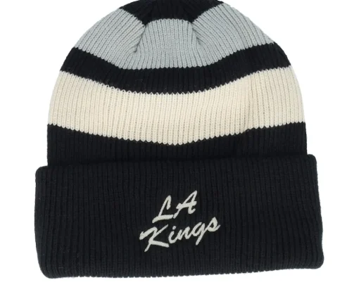 Los Angeles Kings Clubhouse Jennings 47 Beanie Black/White/Grey Cuff - 47 Brand