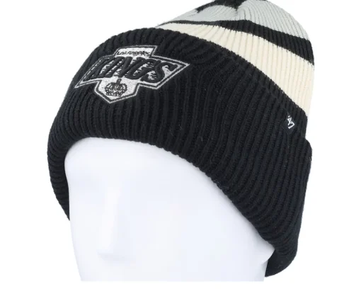 Los Angeles Kings Clubhouse Jennings 47 Beanie Black/White/Grey Cuff - 47 Brand