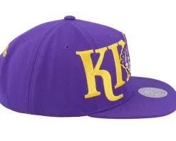 Los Angeles Kings Full Frontal Vintage Purple/Yellow Snapback - Mitchell & Ness