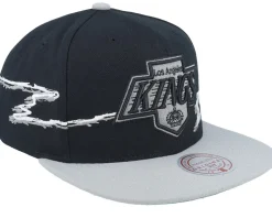 Los Angeles Kings Life Line Vintage Black/Grey Snapback - Mitchell & Ness