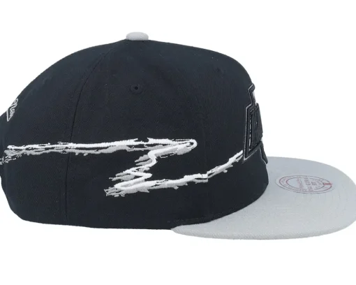 Los Angeles Kings Life Line Vintage Black/Grey Snapback - Mitchell & Ness