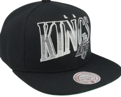 Los Angeles Kings Line Work Vintage Black Snapback - Mitchell & Ness