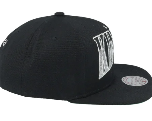 Los Angeles Kings Line Work Vintage Black Snapback - Mitchell & Ness