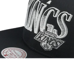 Los Angeles Kings Line Work Vintage Black Snapback - Mitchell & Ness