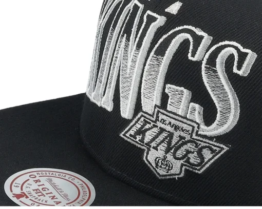 Los Angeles Kings Line Work Vintage Black Snapback - Mitchell & Ness