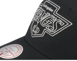 Los Angeles Kings Neon Logo Pro Cap Vintage Black Adjustable - Mitchell & Ness