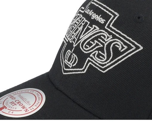 Los Angeles Kings Neon Logo Pro Cap Vintage Black Adjustable - Mitchell & Ness