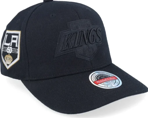 Los Angeles Kings NHL Anniversary Patch Black Adjustable - Mitchell & Ness