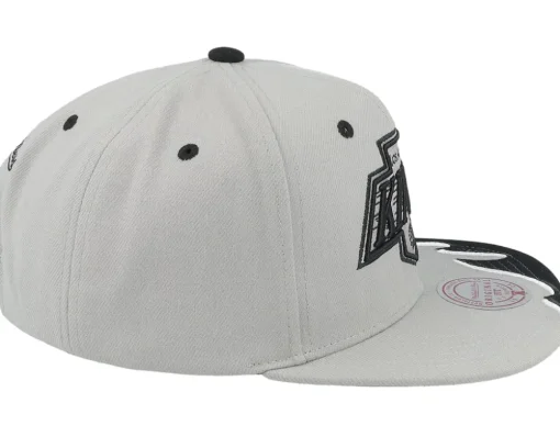 Los Angeles Kings Rising Tide Vintage Grey Snapback - Mitchell & Ness