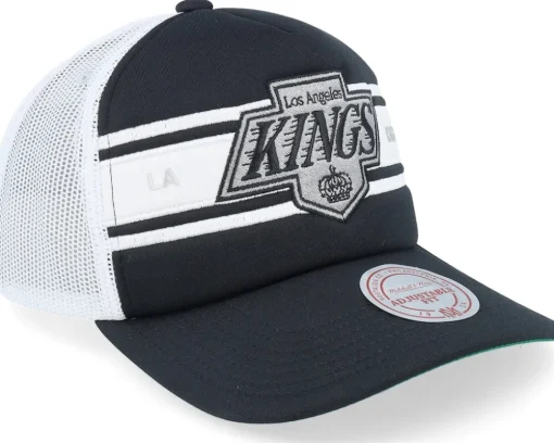 Los Angeles Kings Sideline Vintage Black/White A-frame Trucker - Mitchell & Ness