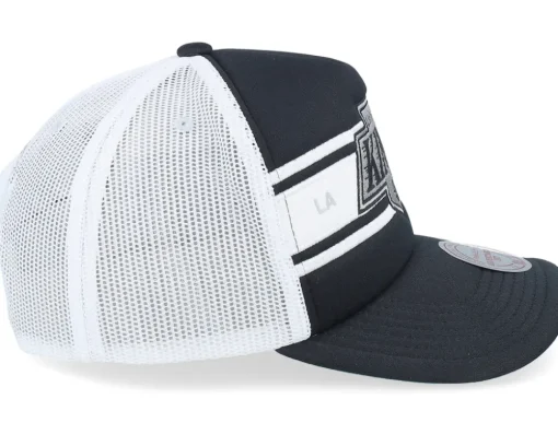 Los Angeles Kings Sideline Vintage Black/White A-frame Trucker - Mitchell & Ness