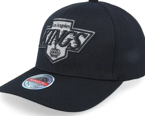 Los Angeles Kings Team Logo Cr Black Adjustable - Mitchell & Ness