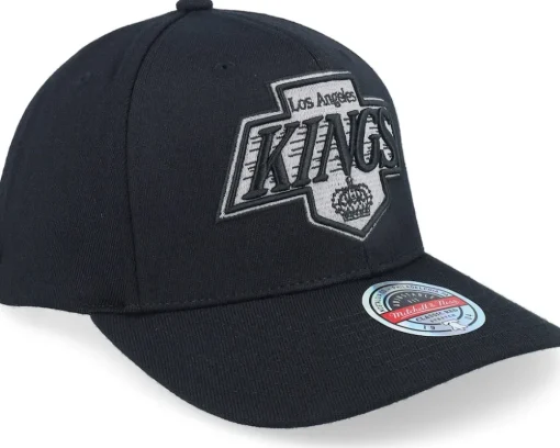 Los Angeles Kings Team Logo Cr Black Adjustable - Mitchell & Ness