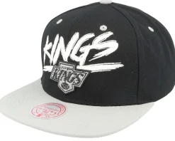 Los Angeles Kings Transcript Black/Grey Snapback - Mitchell & Ness