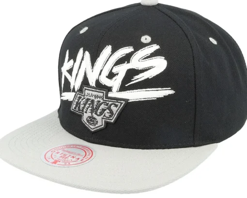 Los Angeles Kings Transcript Black/Grey Snapback - Mitchell & Ness
